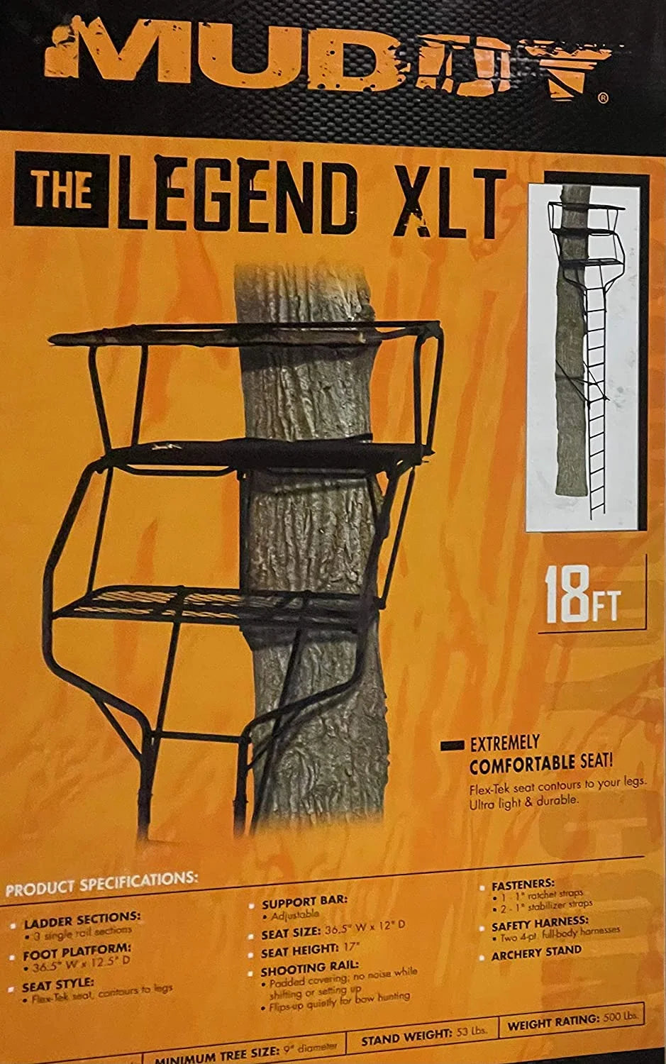 (4 Pack) Legend XLT 2 Man Tree Stand 18 Ft. - 500 Lb. Rated - 2 Four Point Harnesses -Flex-Tek Seats