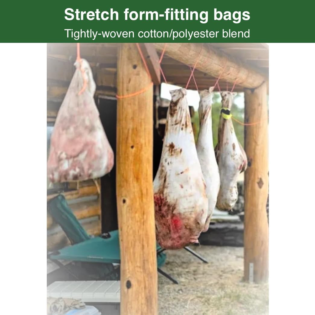 Game Bags Hunting | Available in Packs of 5 Deer or Elk Quarter Bags or 1 Deer Body Bag | Strong, Reusable, Breathable, Stretchable Meat Bags | Vacuum Sealed - Saves 50% Space