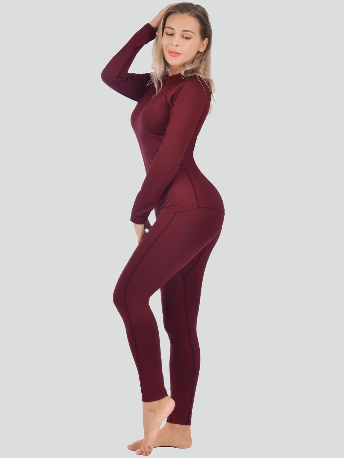 Thermal Underwear for Women Long Johns Ultra-Soft Base Layer Pajama Set Winter Cold Weather Top and Bottom