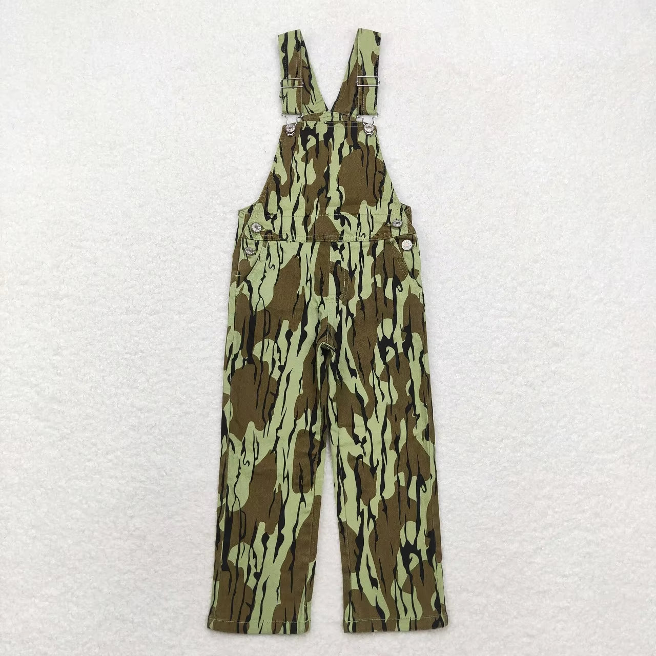 Wholesale Baby Boy Girl Denim Overalls Pocket Bottom Kids Camo Clothing Children Toddler Flared Ripped Pants One Piece Jeans