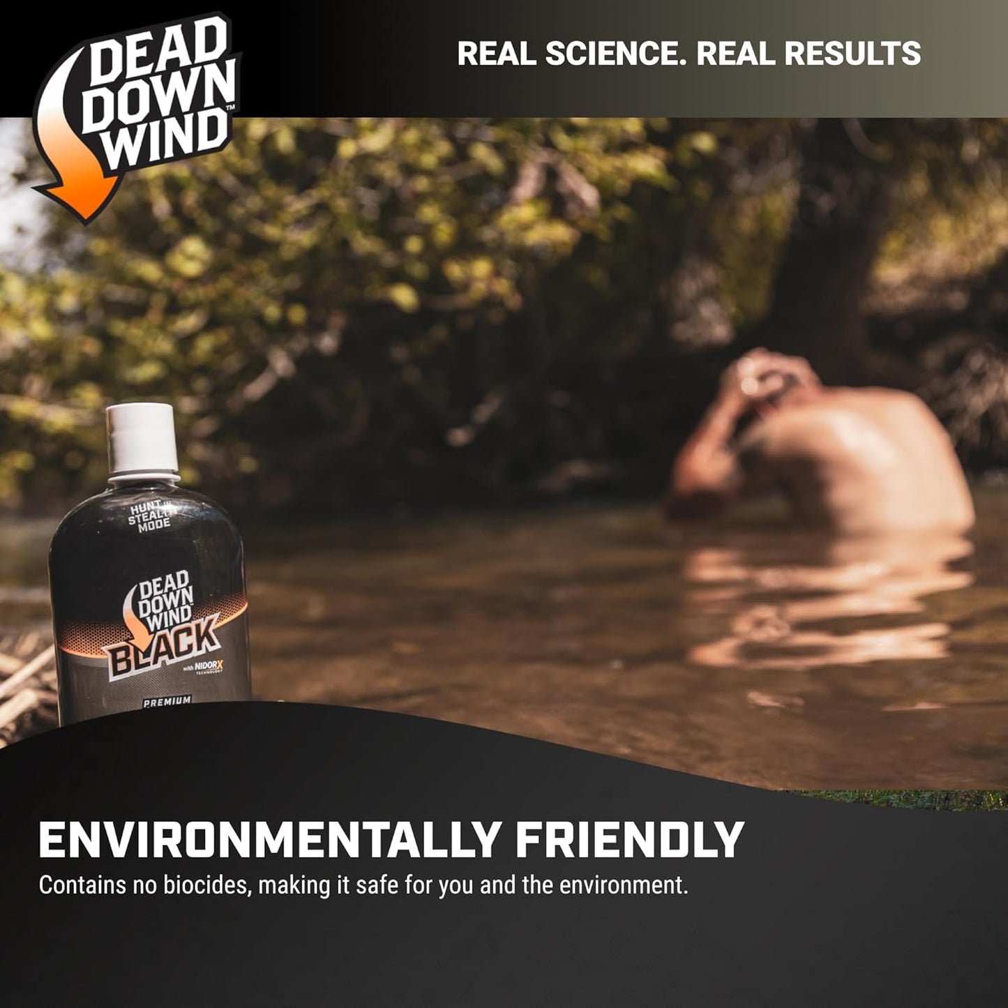 BLACK Premium 3-In-1 Body Wash, Shampoo, & Conditioner Hunting Scent Eliminators (16 Oz) - Scent Eliminating Liquid Soap - Durable Hunting Scent Eliminators - Advanced Hunting Gear
