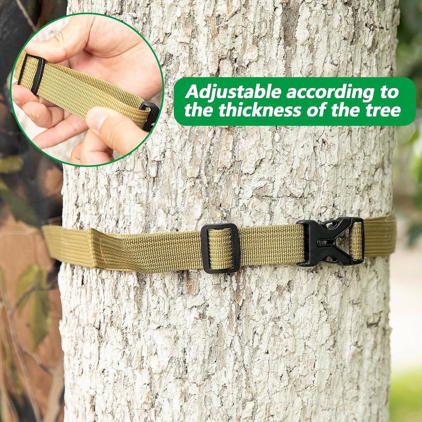 Adjustable Camo Feeders-100 Lb Tree Hugger Gravity Deer Feeder with Adjustable S