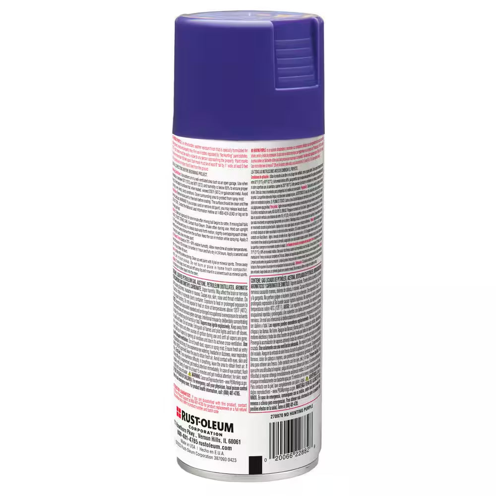 12 Oz. No Hunting Purple Spray Paint (6-Pack)
