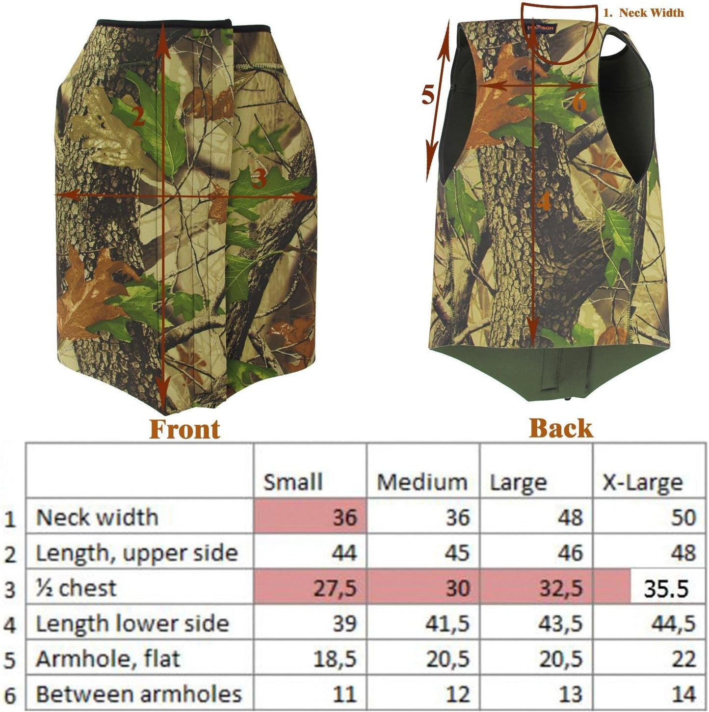 Hunting Dog Protective Vest Neoprene Dog Parka - M Size