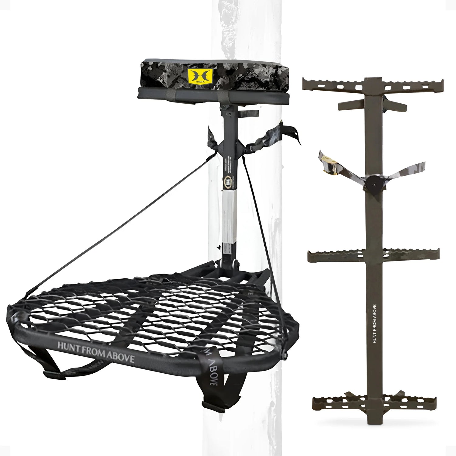 Ranger Traction 3-Pack Climbing Sticks with Treestand and Body Harness