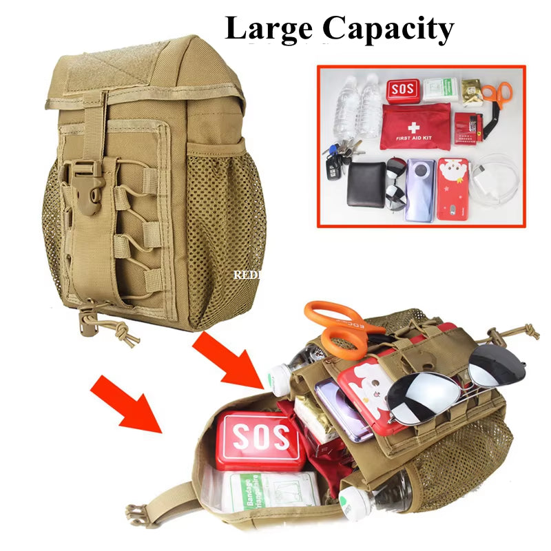 Tactical Pouch CS Dump Drop Pouch Outdooer Utility Pouch Bag Waterproof 1000D Nylon Folding Molle Dump Bag for Outdoor Hiking
