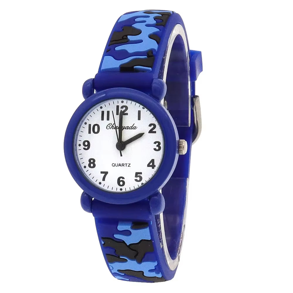 Brand Camo Strap Children'S Watch Cartoon Quartz Watches Student Boy Girl Sports Army Fan Cool Wristwatch Dropshipping Watch