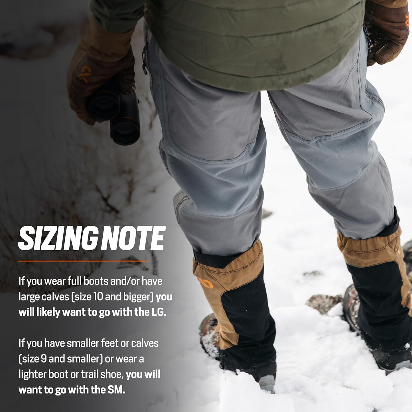 Brambler Hunting Boot Gaiter - Durable Waterproof Camo Hunting Gaiters, Upland Hunting Gear, Dry Earth, Large