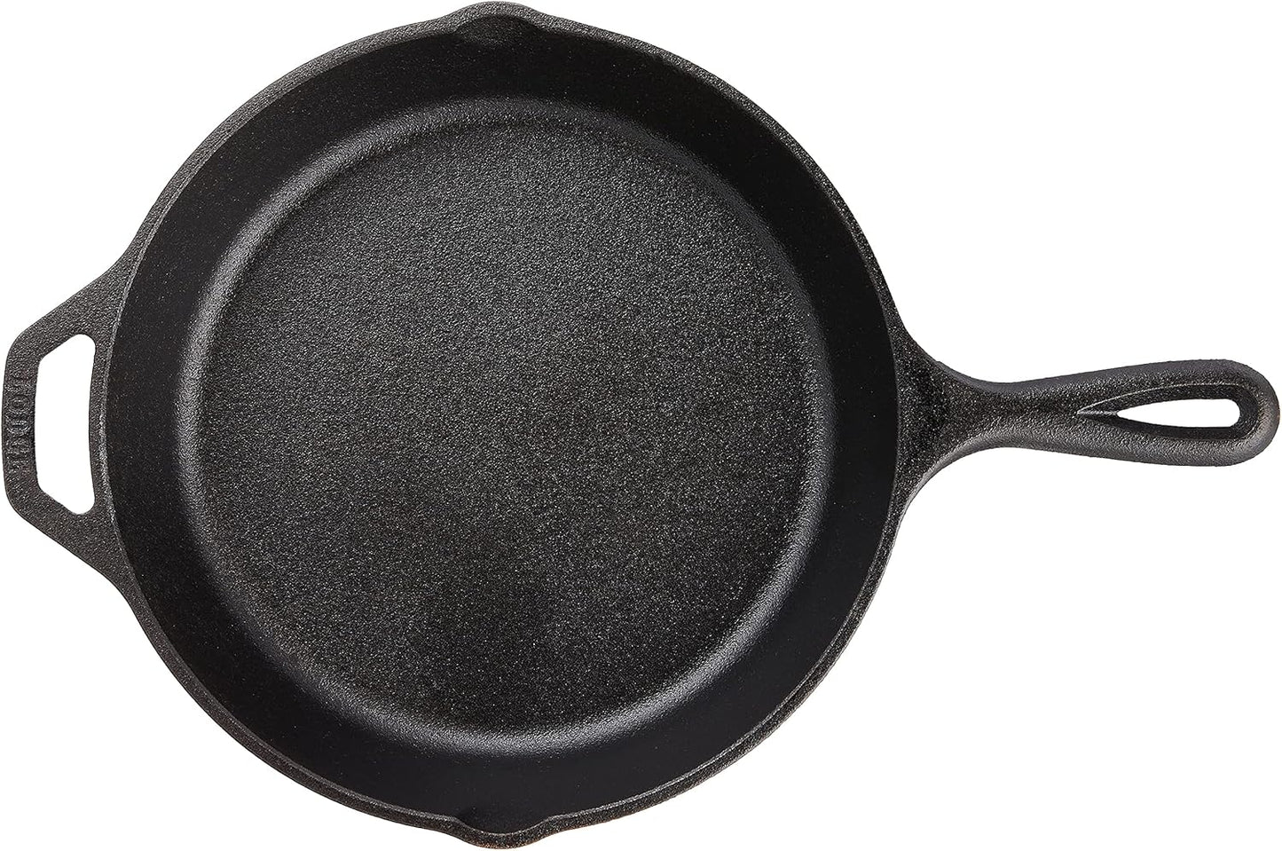 Wildlife Series - 10.25 Inch Seasoned Cast Iron Skillet with Deer Scene and Assist Handle, Black