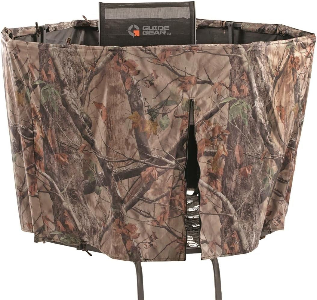 Half Hunting Blind Enclosure 20' Tripod Deer Stand Cover, Camo