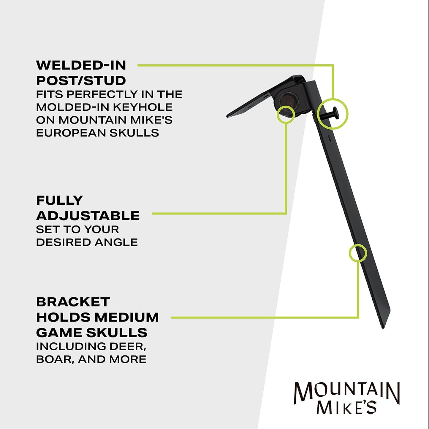 Deer Positioner European Skull Wall Mount, Black