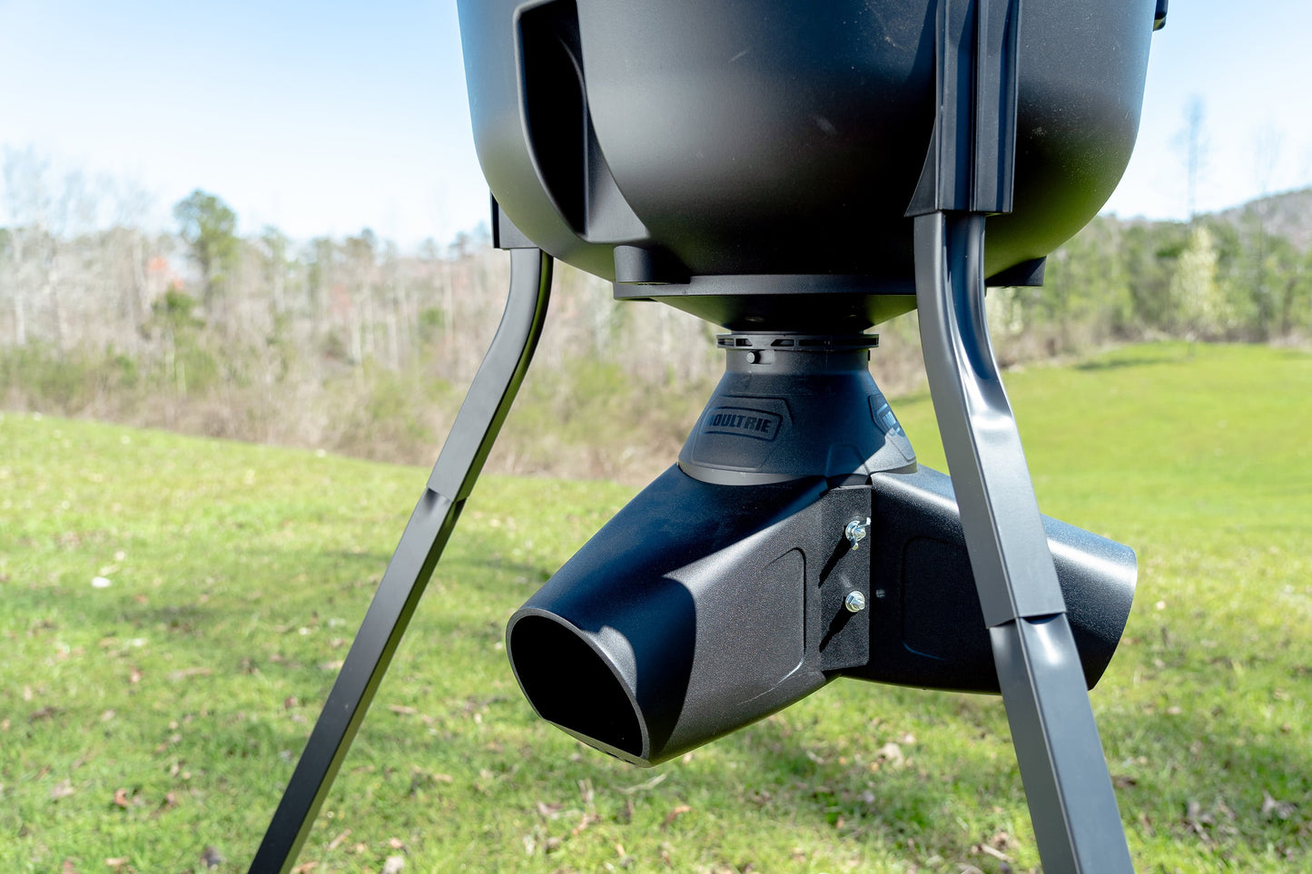 250 Lb Gravity Deer Feeder - Tripod Game Feeder - Easy Conversion Adapter - Protein Pellet Ready - Rugged No-Power Setup for Deer Management