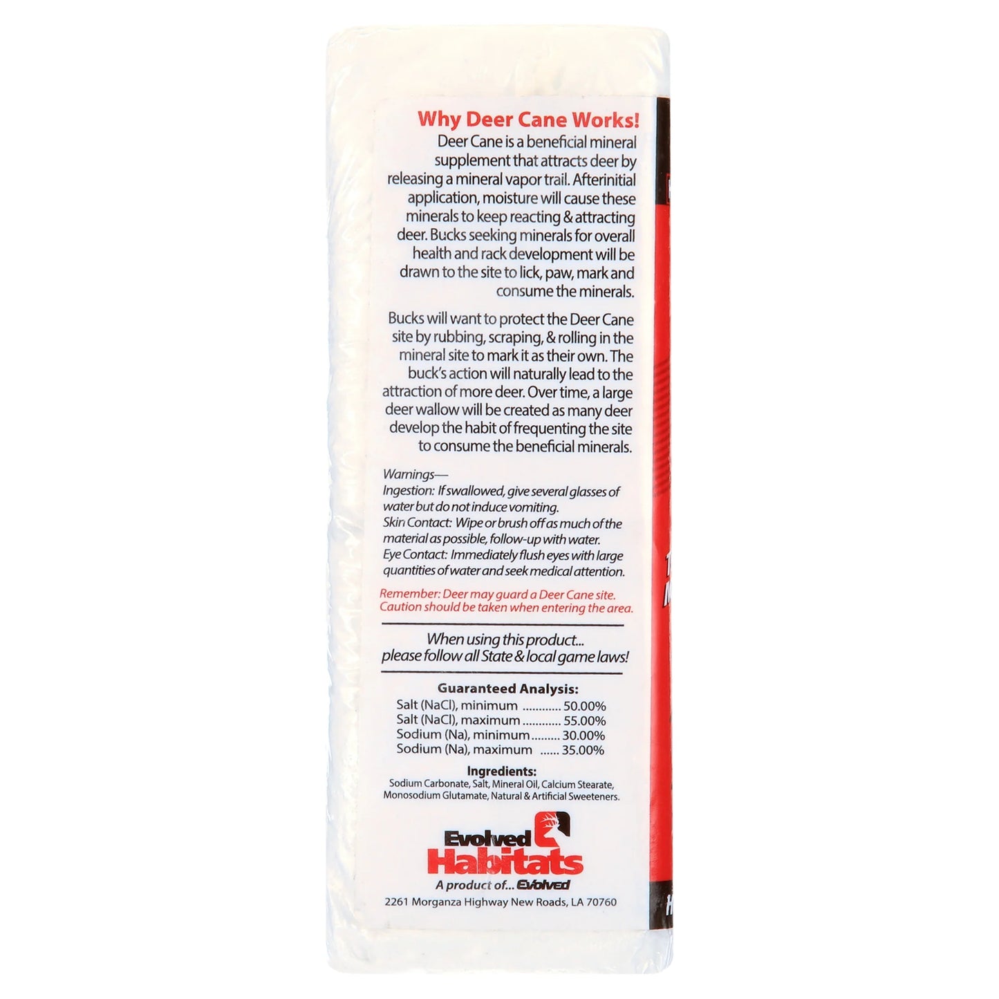 (2 Pack) Evolved Deer Cane Block Adult Mineral Hunting Attractant