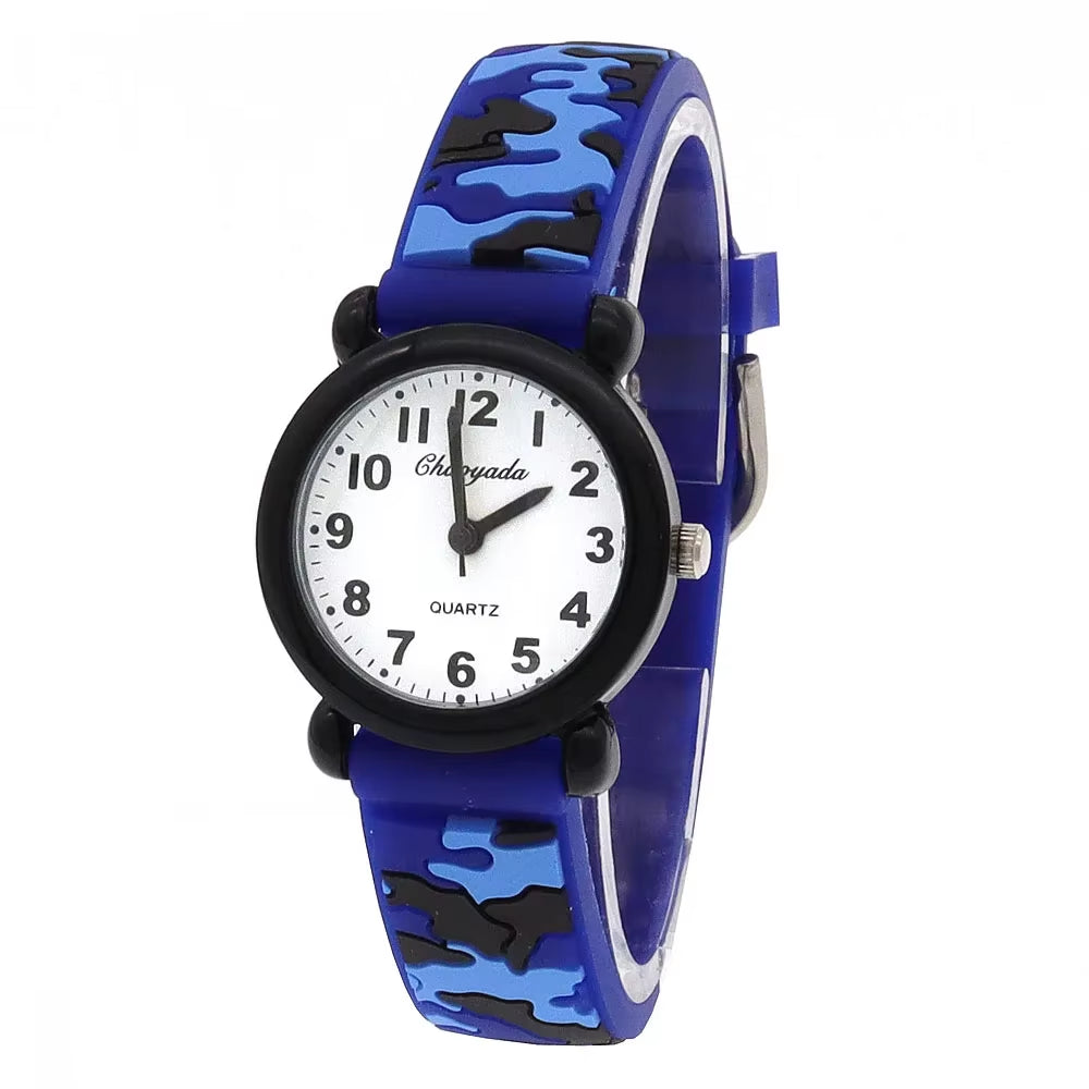 Brand Camo Strap Children'S Watch Cartoon Quartz Watches Student Boy Girl Sports Army Fan Cool Wristwatch Dropshipping Watch