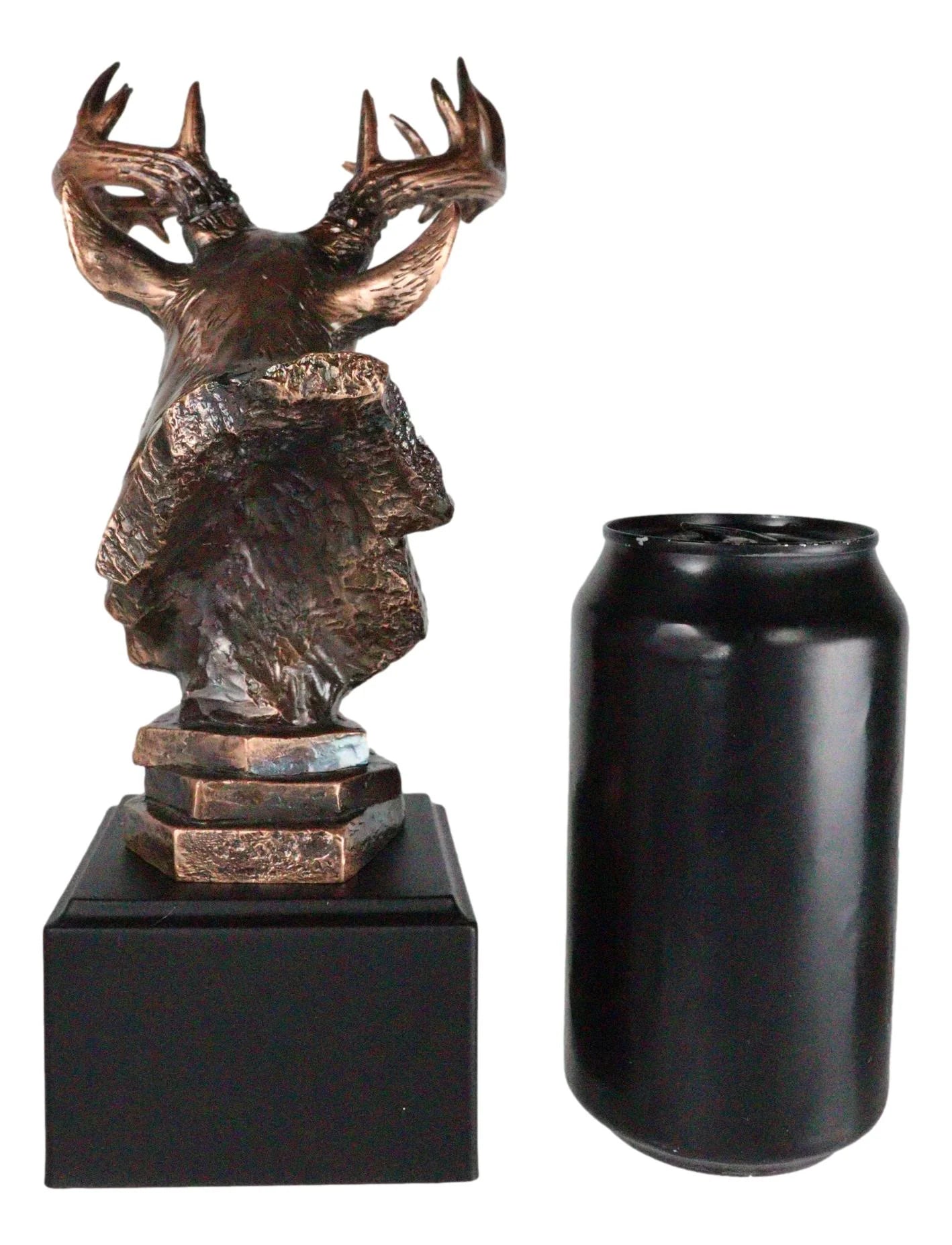 Wildlife 12 Point Whitetail Buck Deer Bust Trophy Figurine with Trophy Base