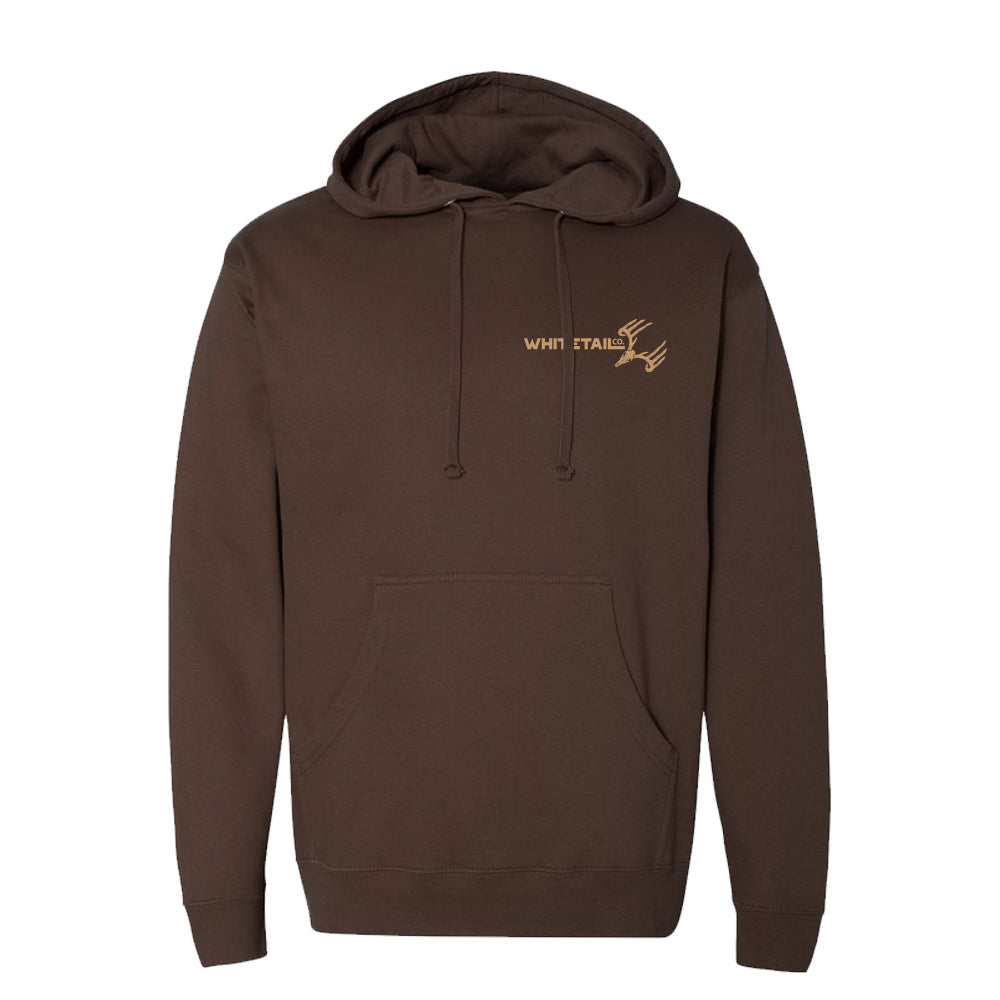 Always Ruttin’ Buck Hoodie – Soft Fleece Hunting Hoodie for Outdoorsmen - Brown