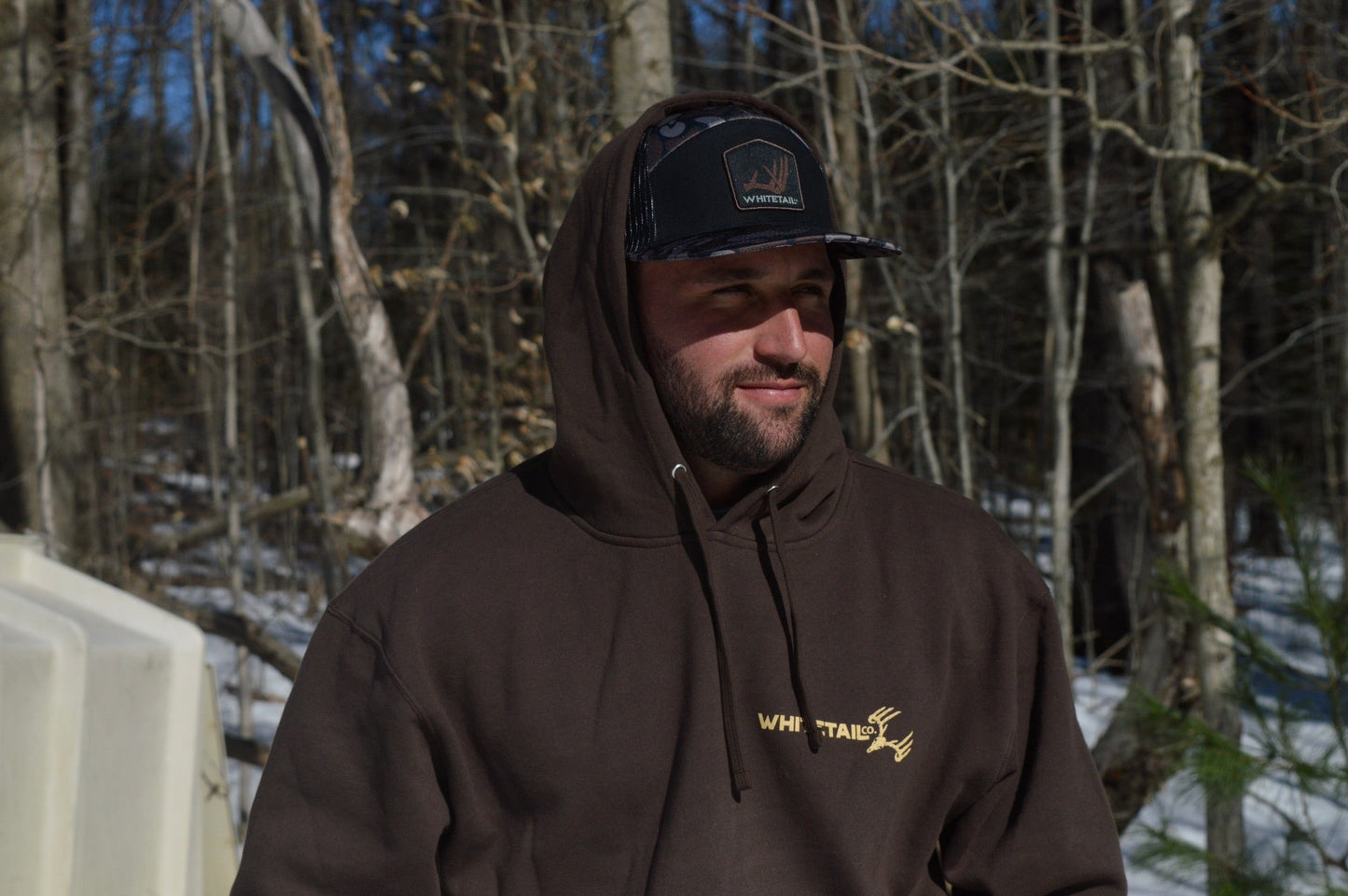 Always Ruttin’ Buck Hoodie – Soft Fleece Hunting Hoodie for Outdoorsmen - Brown