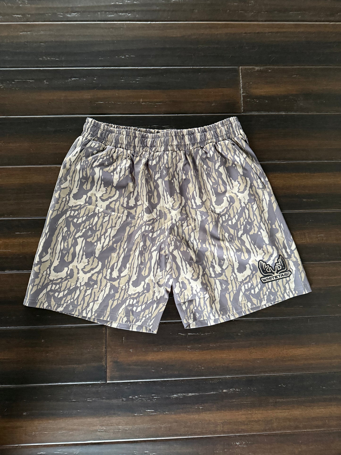 Coming Soon !!! Whitetail Co. Hunt Camp Shorts Faded Old Tree Bark