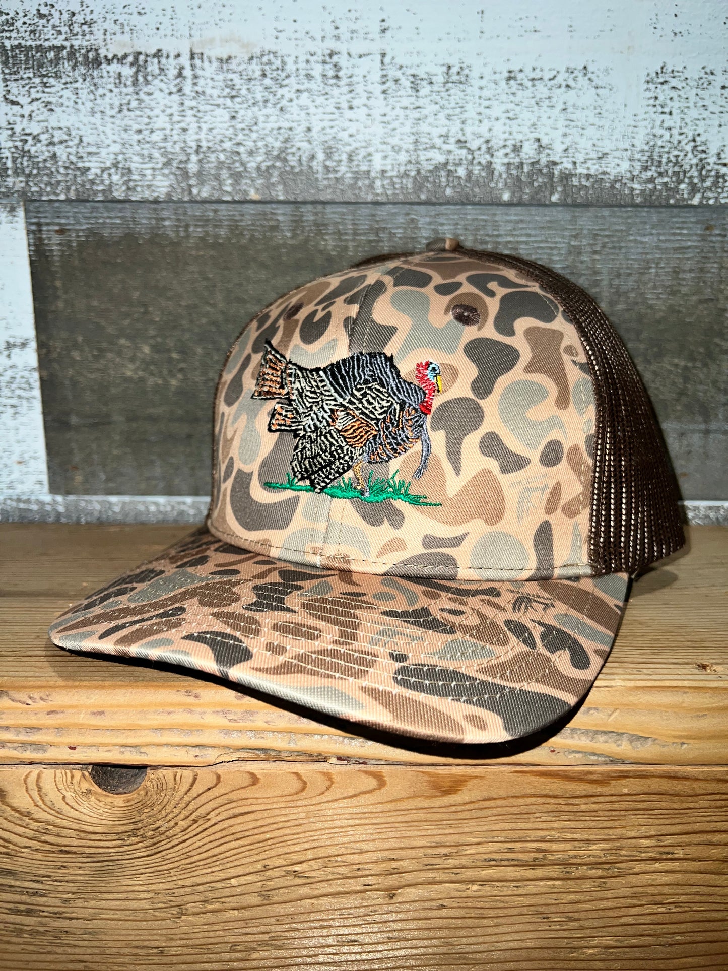 Whitetail Co. Half Strut Old Dark Camo Mesh Back