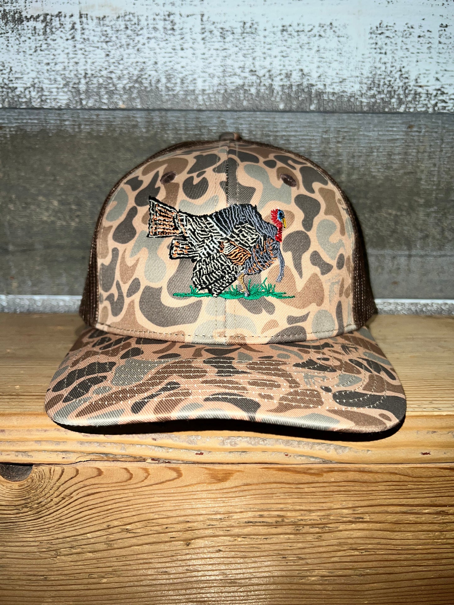 Whitetail Co. Half Strut Old Dark Camo Mesh Back