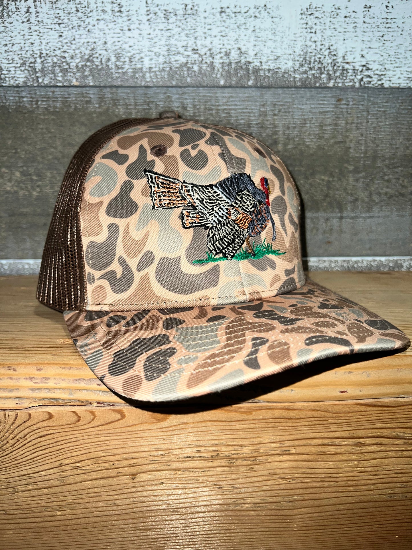 Whitetail Co. Half Strut Old Dark Camo Mesh Back