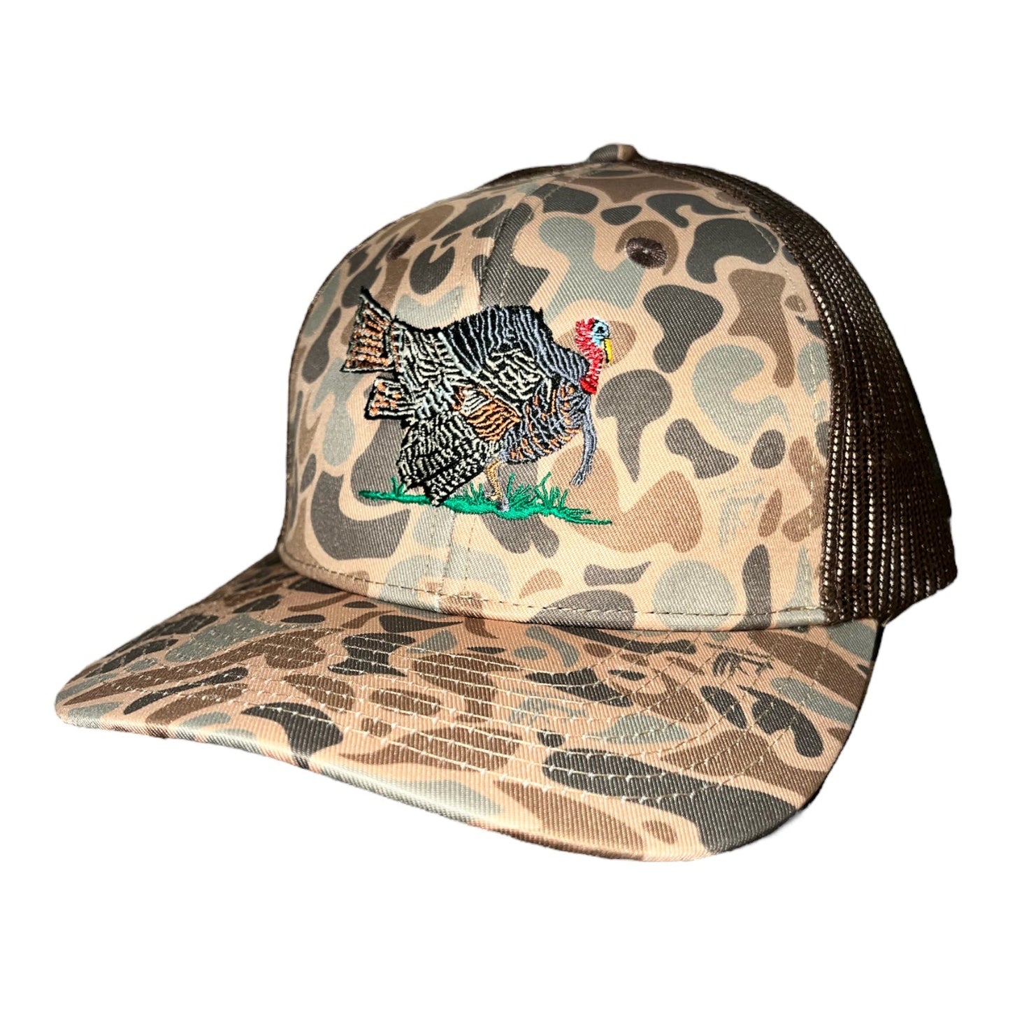 Whitetail Co. Half Strut Old Dark Camo Mesh Back
