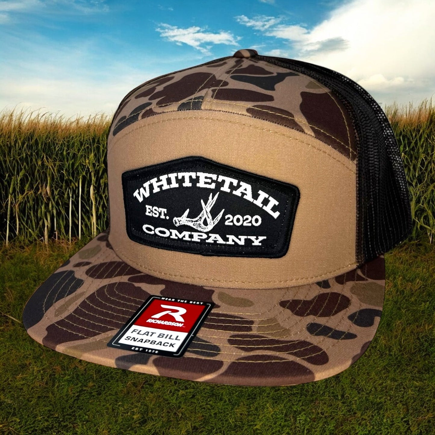 Whitetail Co. Duck Bark Camo Hat - 168 Richardson - Shed Hunter Black