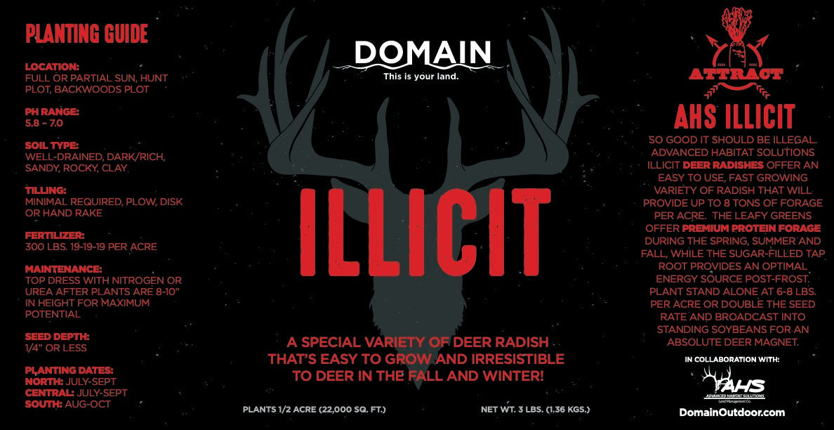 Illicit Deer Radish – Fall Food Plot Seed for Sandy or Tough Soils (Advanced Habitat Solutions)