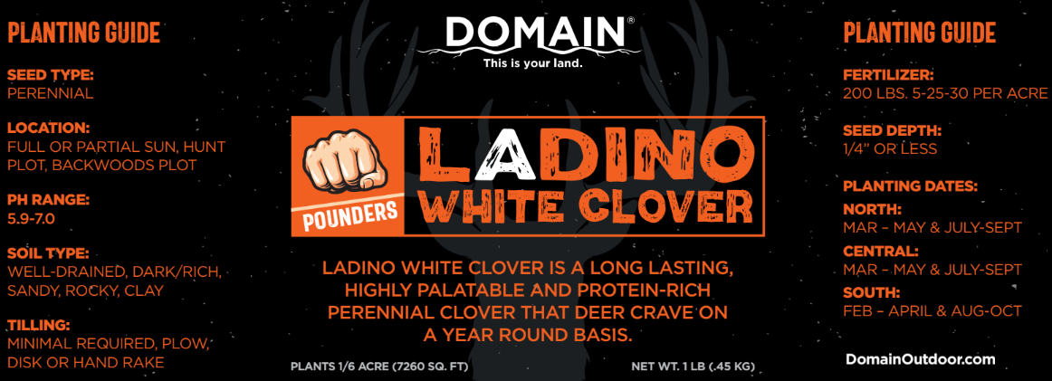 Domain Pounder - Ladino Clover Food Plot Seed