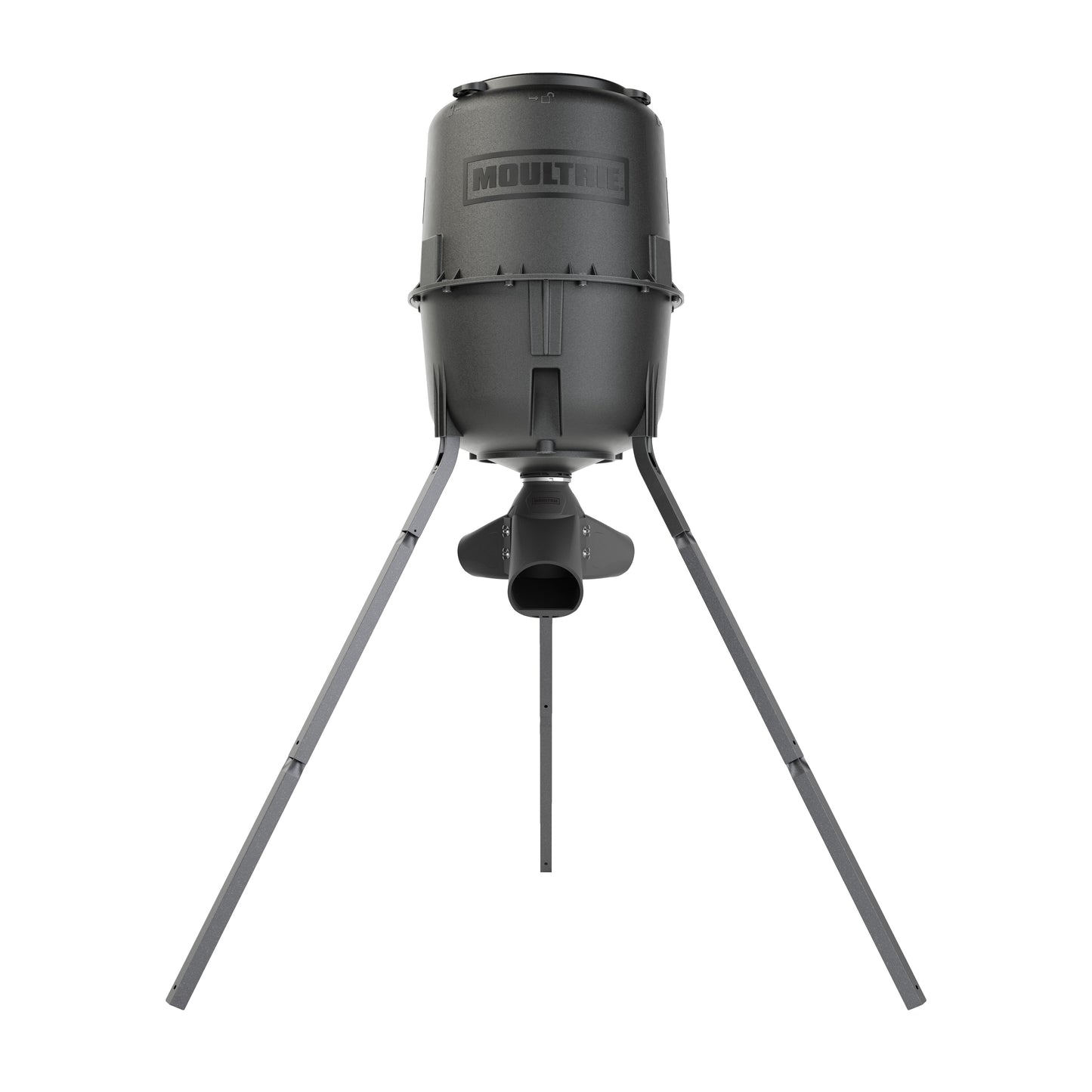 250 Lb Gravity Deer Feeder - Tripod Game Feeder - Easy Conversion Adapter - Protein Pellet Ready - Rugged No-Power Setup for Deer Management