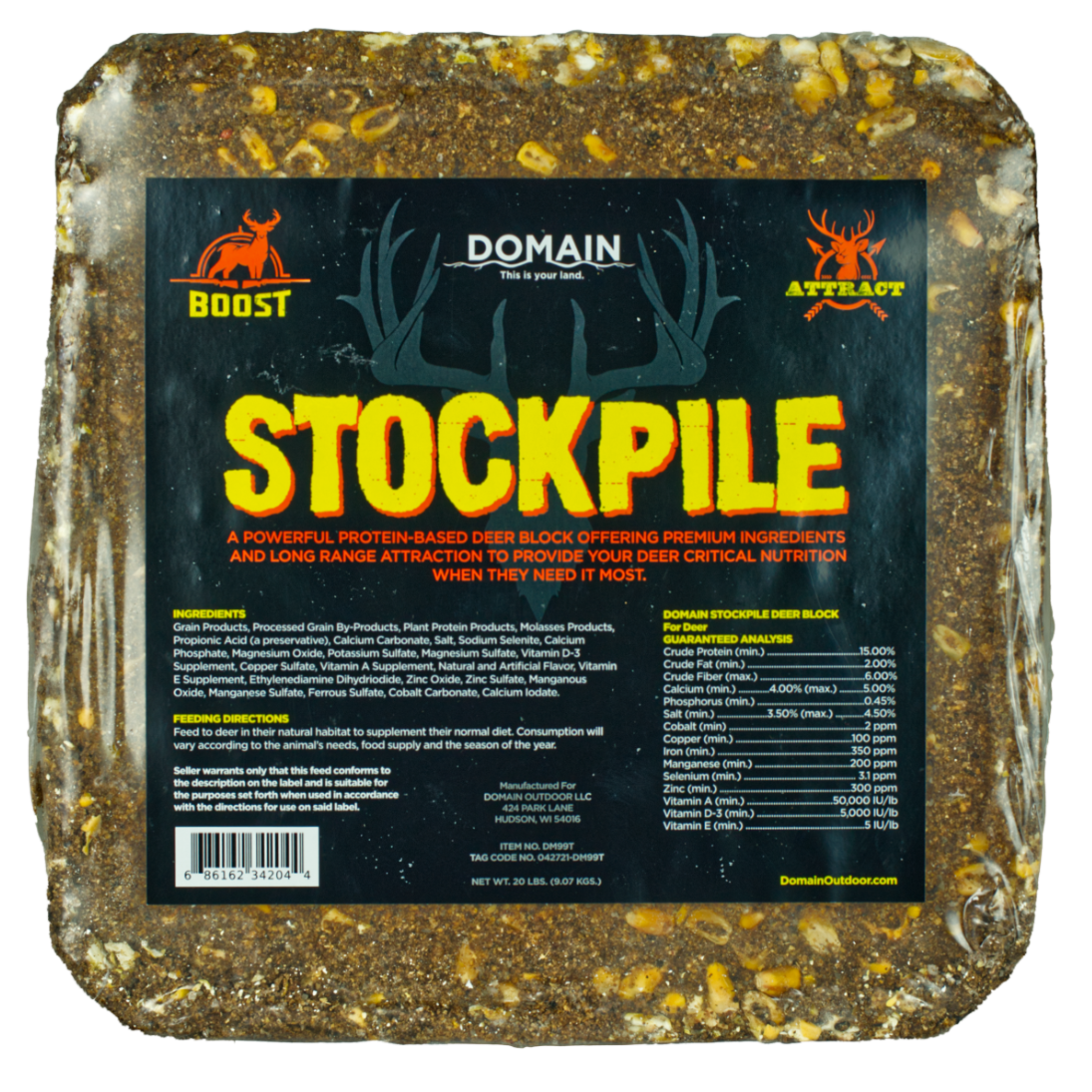 DOMAIN'S STOCKPILE DEER BLOCK - POWERFUL PROTEIN AND ENERGY