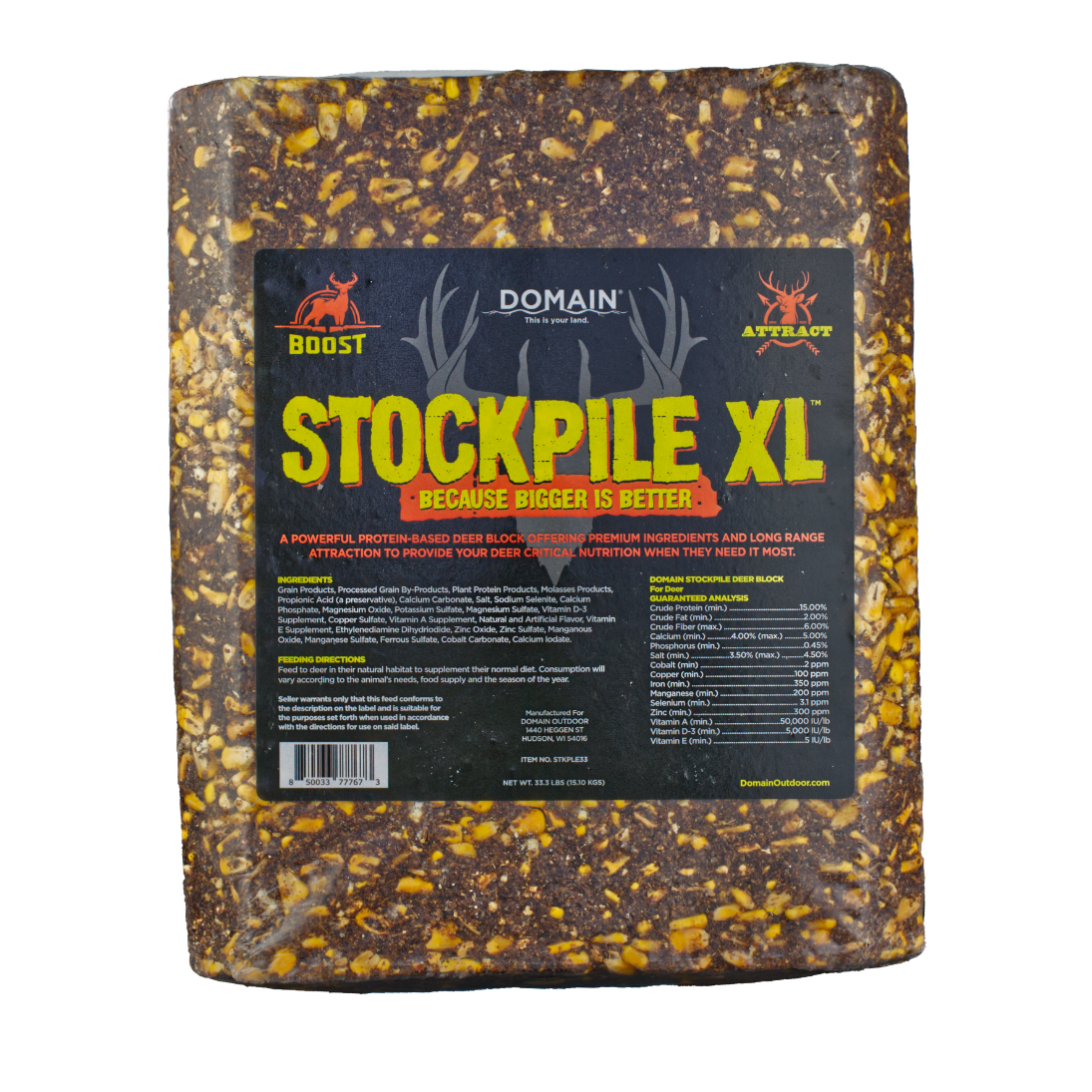 DOMAIN'S STOCKPILE DEER BLOCK - POWERFUL PROTEIN AND ENERGY