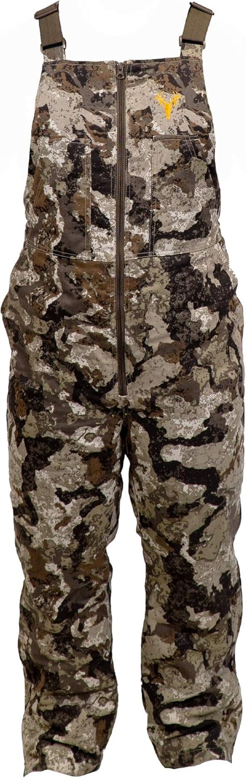 Youth Insulated Camo Bib, Comfortable Kids Hunting Clothes, Adjustable Insulated Hunting Overalls with Zippers