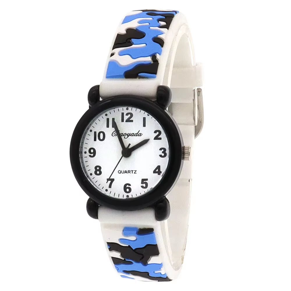 Brand Camo Strap Children'S Watch Cartoon Quartz Watches Student Boy Girl Sports Army Fan Cool Wristwatch Dropshipping Watch
