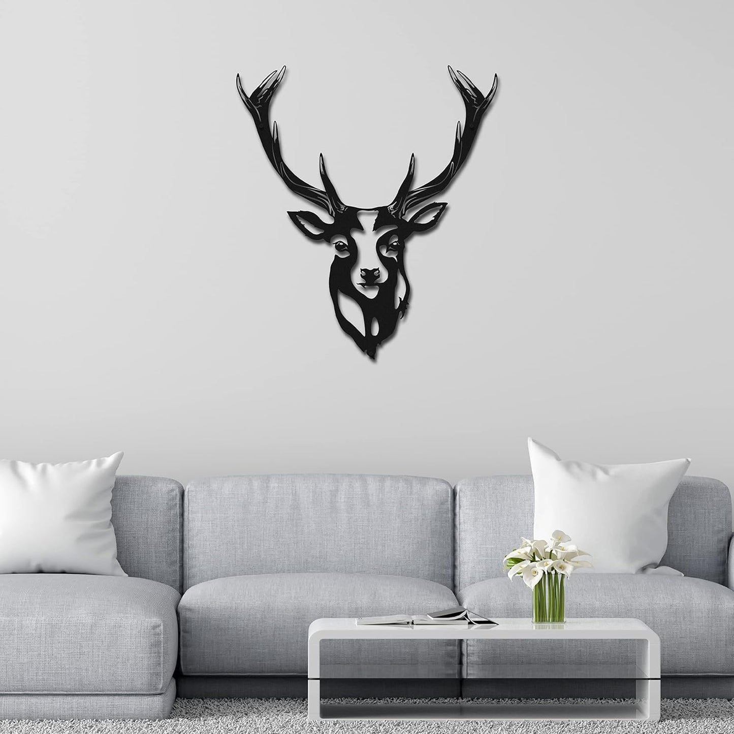 Deer Head Decor - Deer Head Metal Wall Art - Elegant Design Christmas Gift - Deer Head Gifts - Deer Head Metal Wall Decor