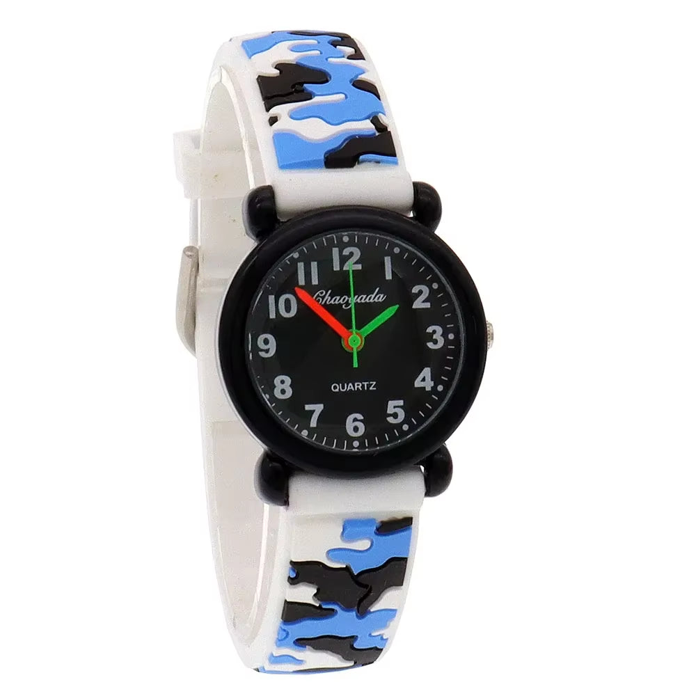 Brand Camo Strap Children'S Watch Cartoon Quartz Watches Student Boy Girl Sports Army Fan Cool Wristwatch Dropshipping Watch