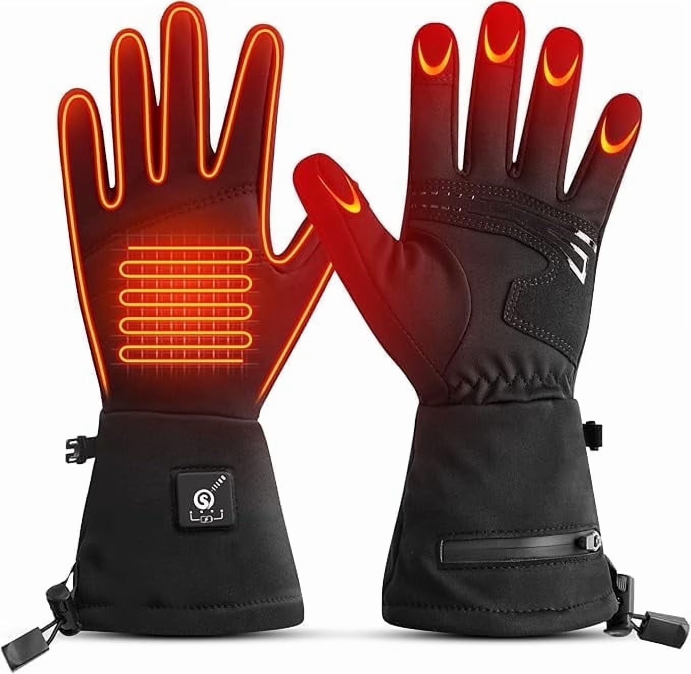 Electric Battery Heated Glove Liners Waterproof for Men & Women Touchscreen Winter Gloves for Motorcycle, Skiing, Skating, Rechargeable
