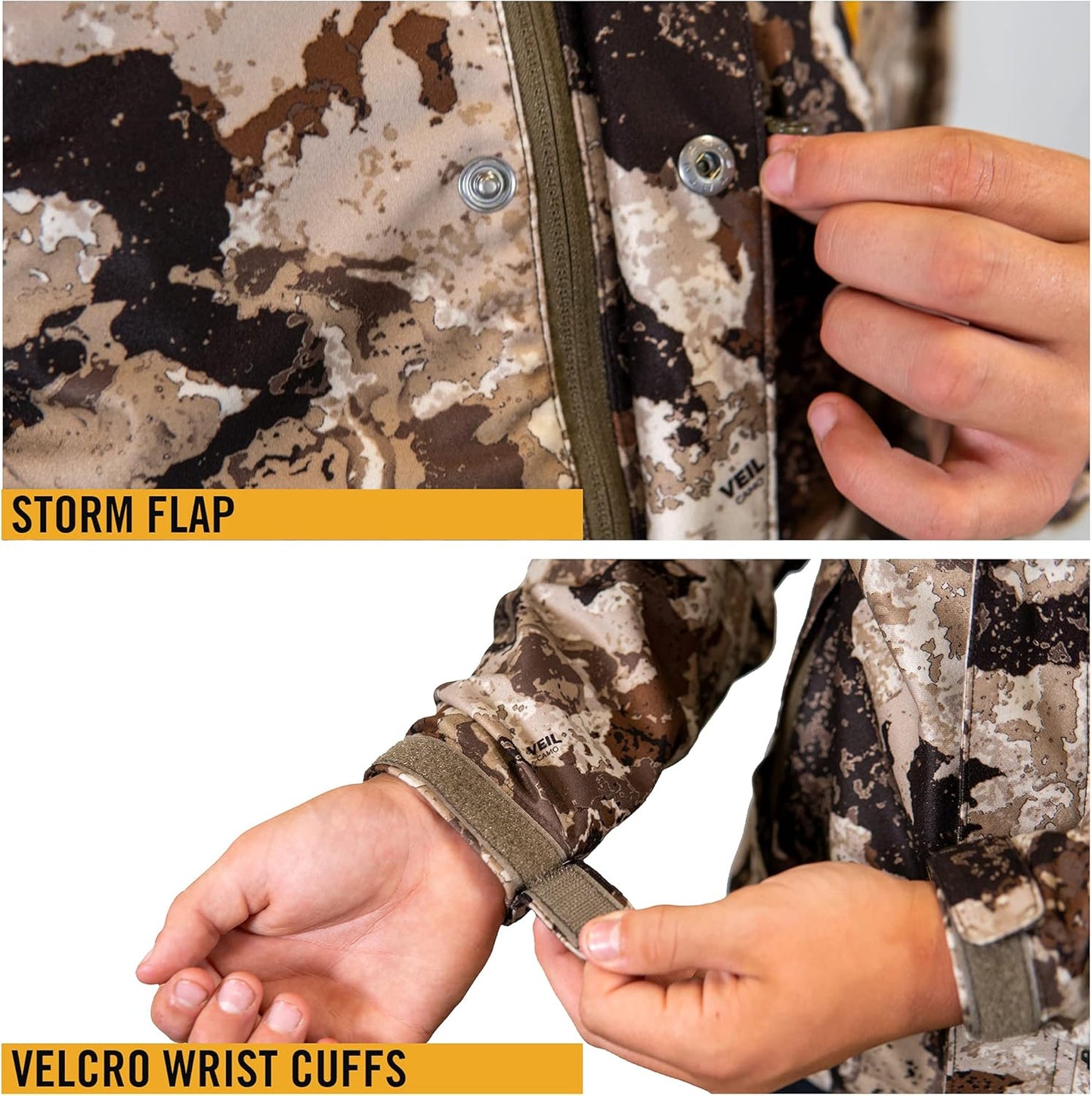 Youth Camo Rain Jacket - Breathable, Ultra-Light Mesh, Waterproof Hunting Outdoor Apparel