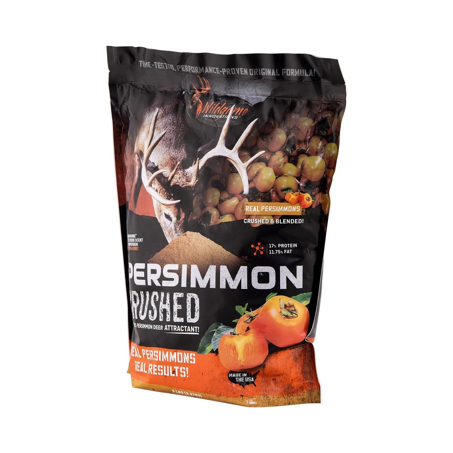 Wildgame Innovations Persimmon Crushed Deer Attractant, 5Lb Bag | Powe