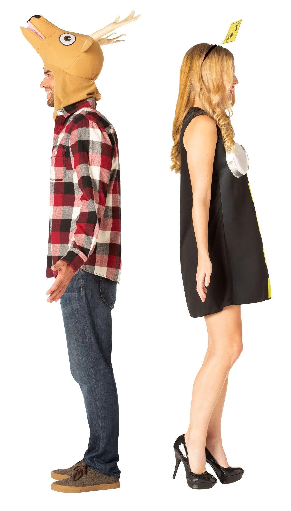 Deer in Headlights Couples Halloween Costume, One Size Fits Most Adults