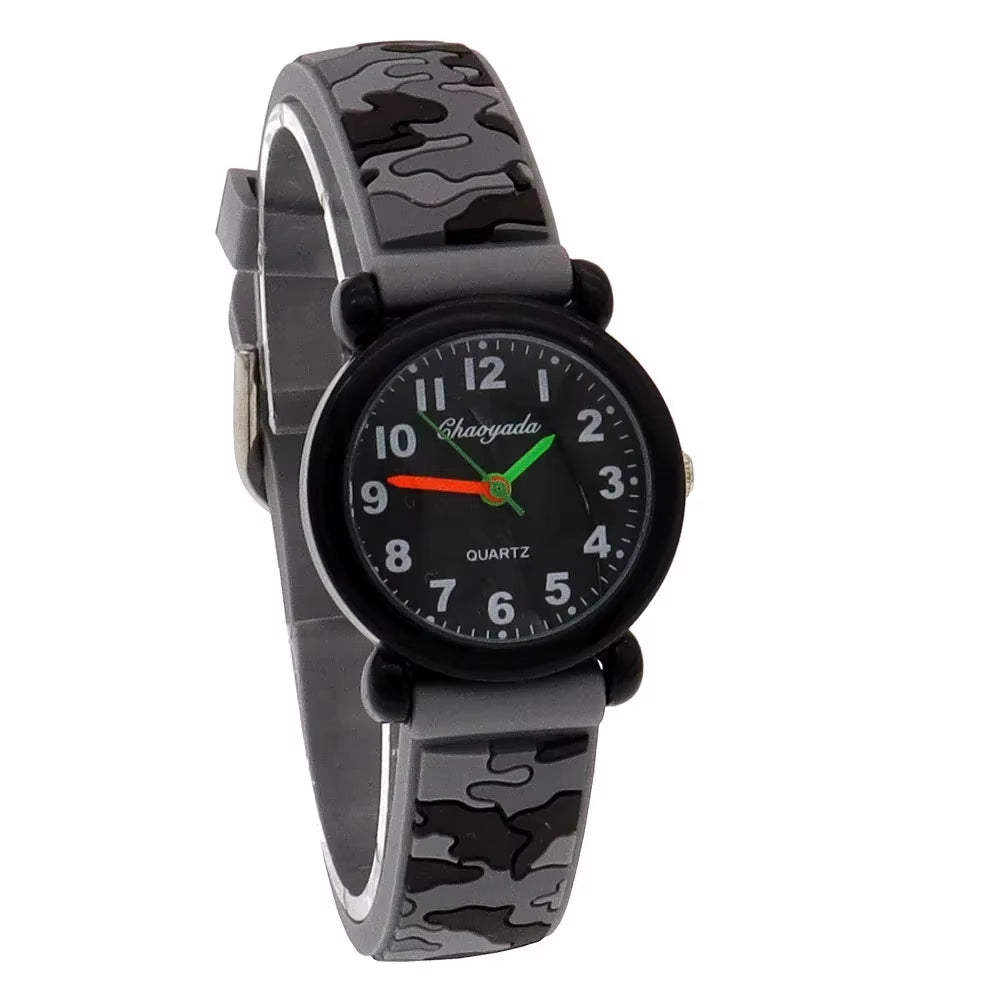 Brand Camo Strap Children'S Watch Cartoon Quartz Watches Student Boy Girl Sports Army Fan Cool Wristwatch Dropshipping Watch