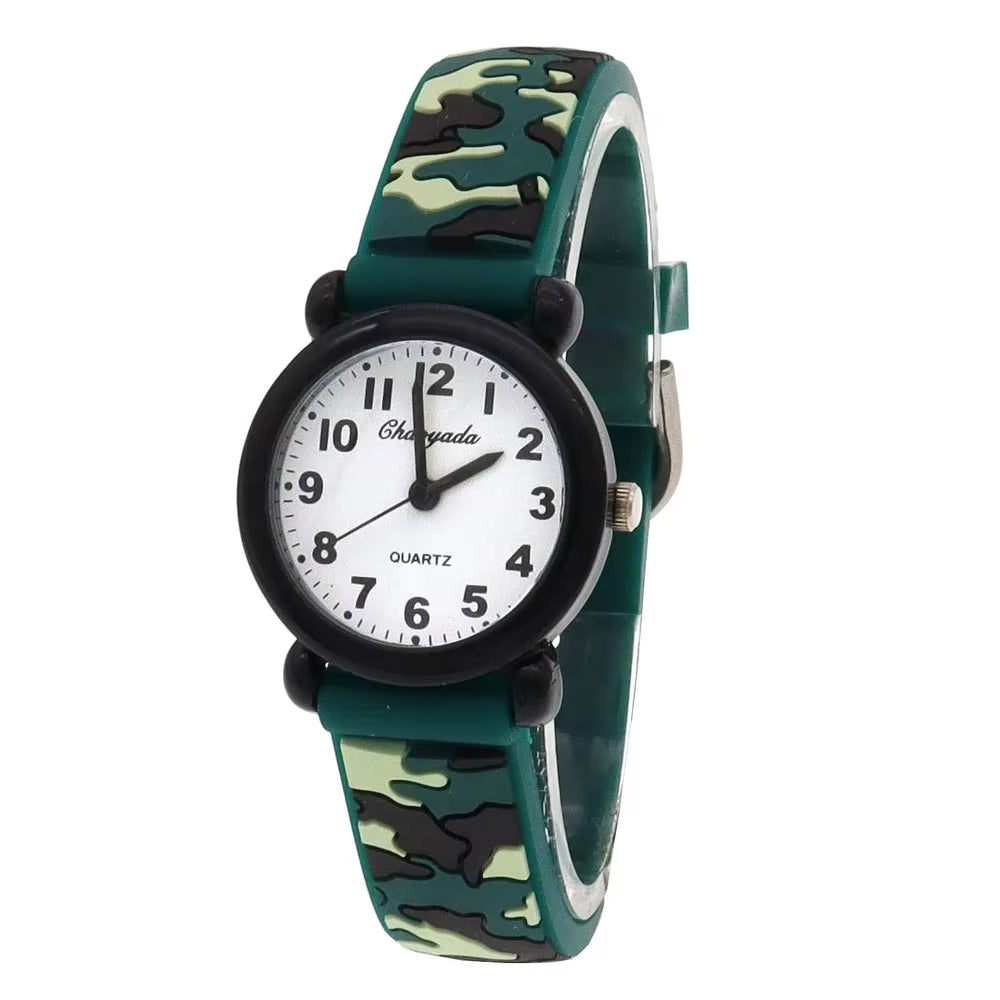 Brand Camo Strap Children'S Watch Cartoon Quartz Watches Student Boy Girl Sports Army Fan Cool Wristwatch Dropshipping Watch