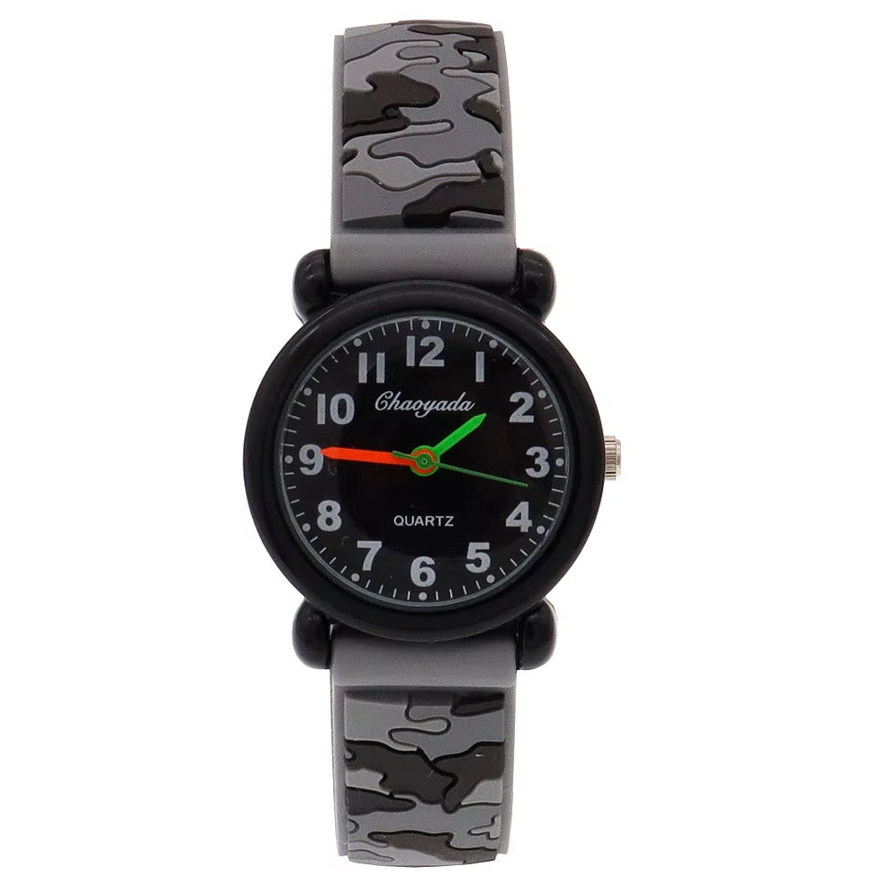 Brand Camo Strap Children'S Watch Cartoon Quartz Watches Student Boy Girl Sports Army Fan Cool Wristwatch Dropshipping Watch