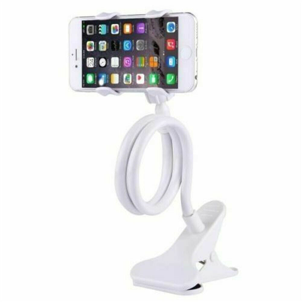 Universal Lazy Mobile Phone Gooseneck Stand Holder Flexible Bed Desk Table Clip