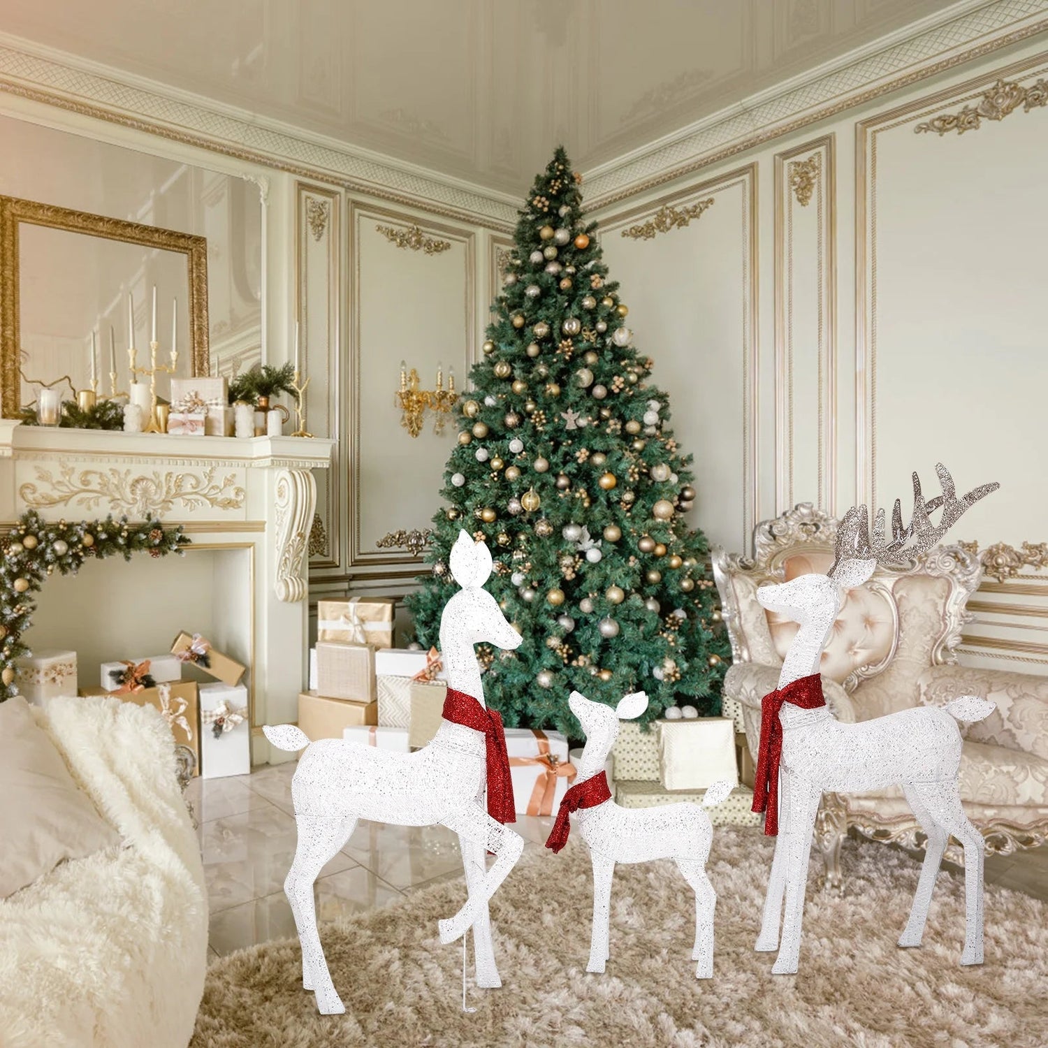 deer inspired Christmas decorations