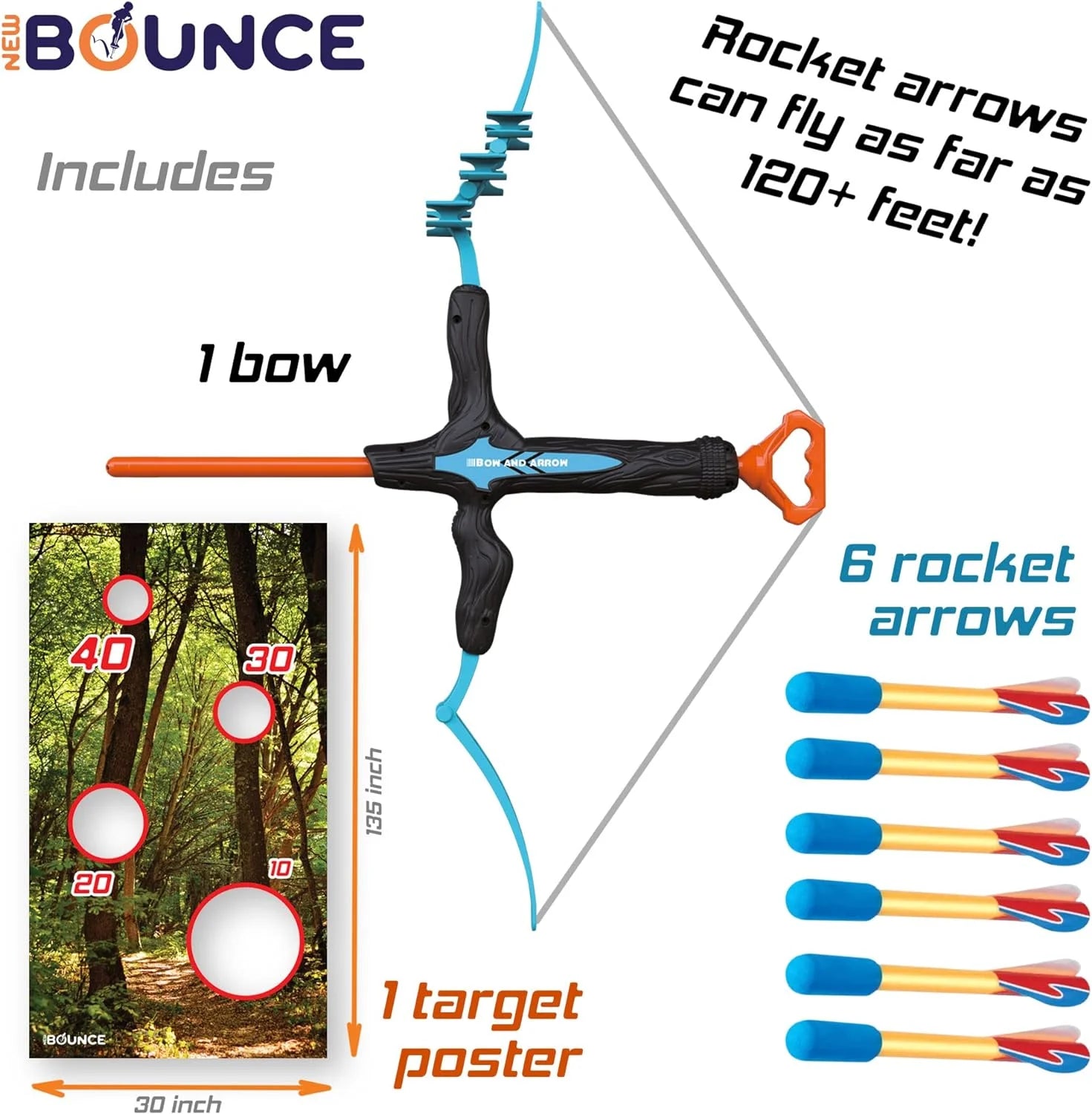 kids toy bow that shoots safe rocket arrows