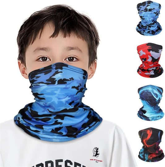 Kids Neck Gaiters Face Cover Balaclava Bandanas Face Covering for Children Summer Neck Gaiter