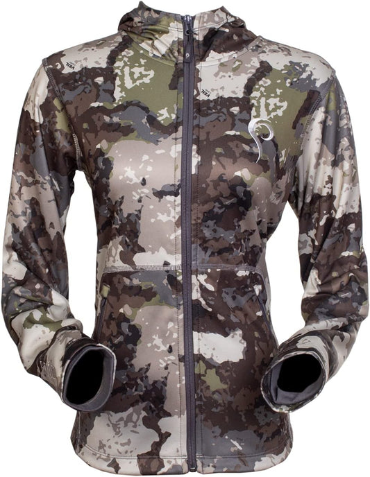 Solas Fleece Full Zip Hoodie – Women'S Camo Layering Hunting Hooded Sweatshirt