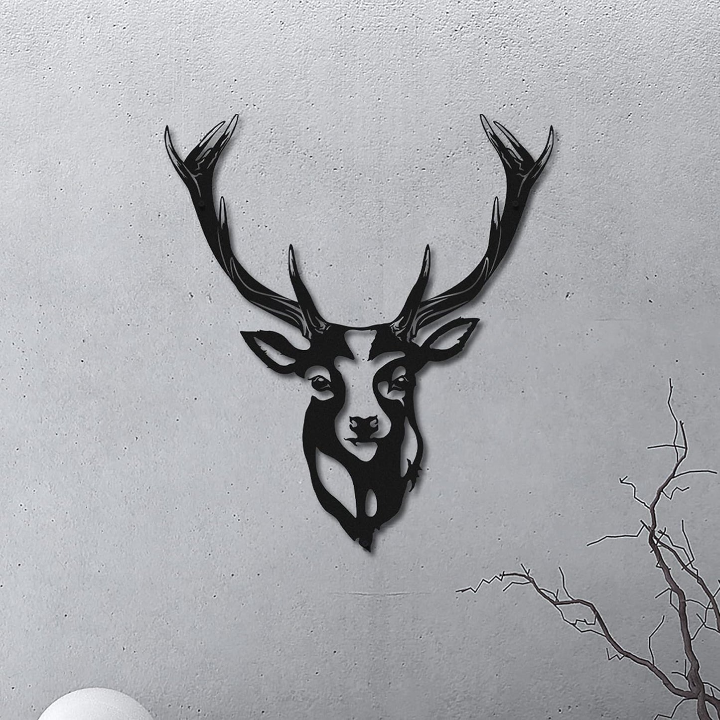 Deer Head Decor - Deer Head Metal Wall Art - Elegant Design Christmas Gift - Deer Head Gifts - Deer Head Metal Wall Decor