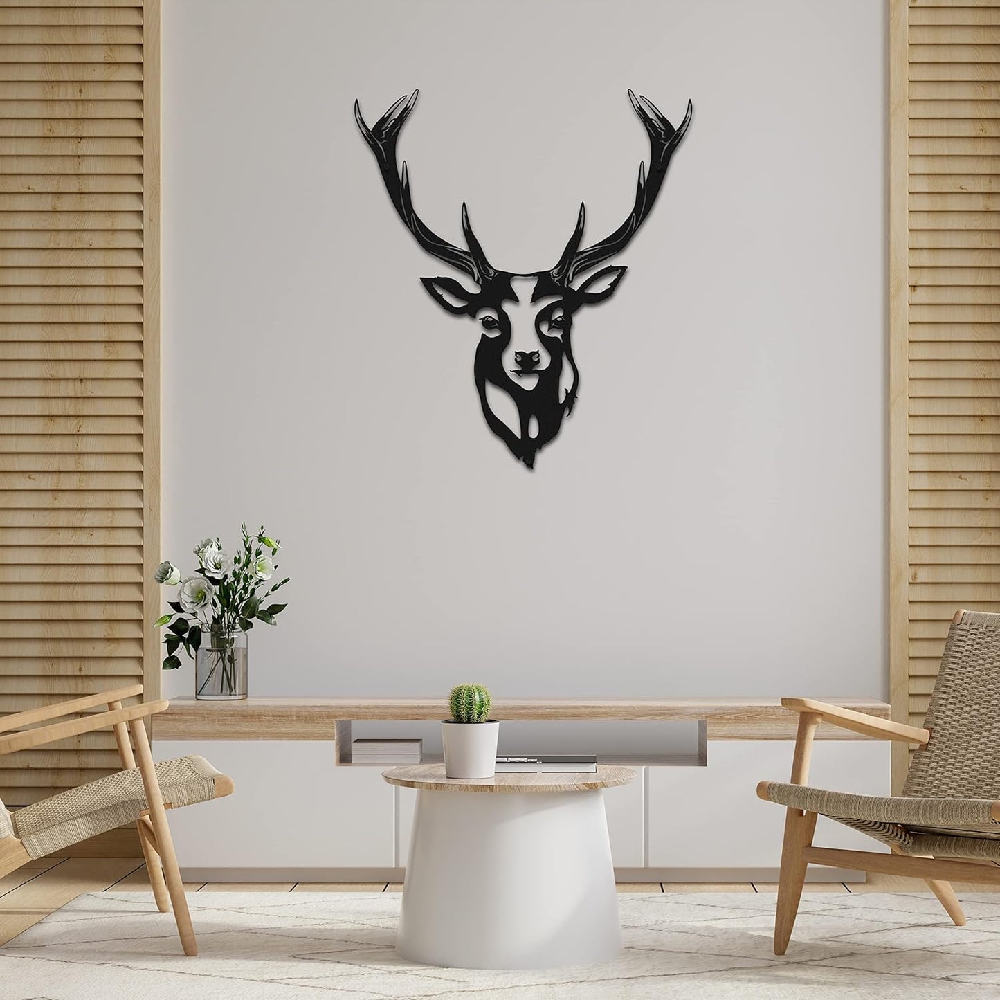 Deer Head Decor - Deer Head Metal Wall Art - Elegant Design Christmas Gift - Deer Head Gifts - Deer Head Metal Wall Decor